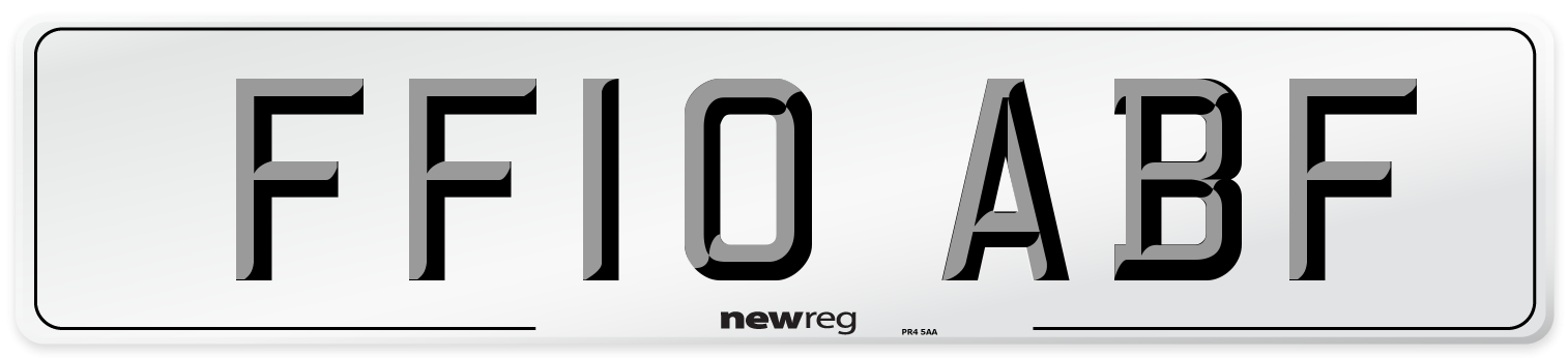 FF10 ABF Number Plate from New Reg